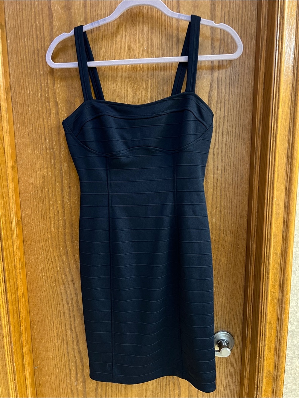 Banana Republic Navy Double-Strap Mini Sheath Dress. Size 4. EUC.